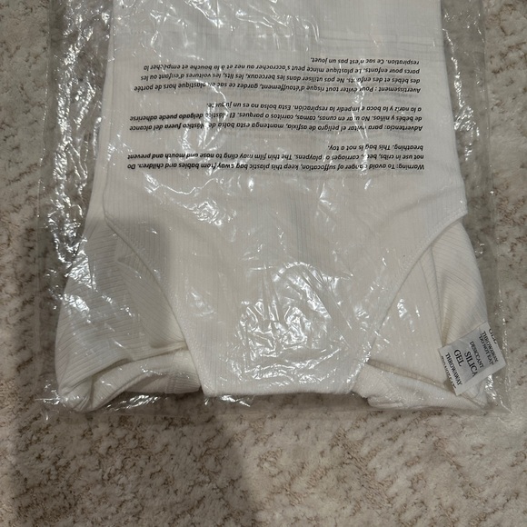 BAILEY LONG SLEEVE CREW NECK THONG BODYSUIT - LE BLANC - Picture 3 of 3